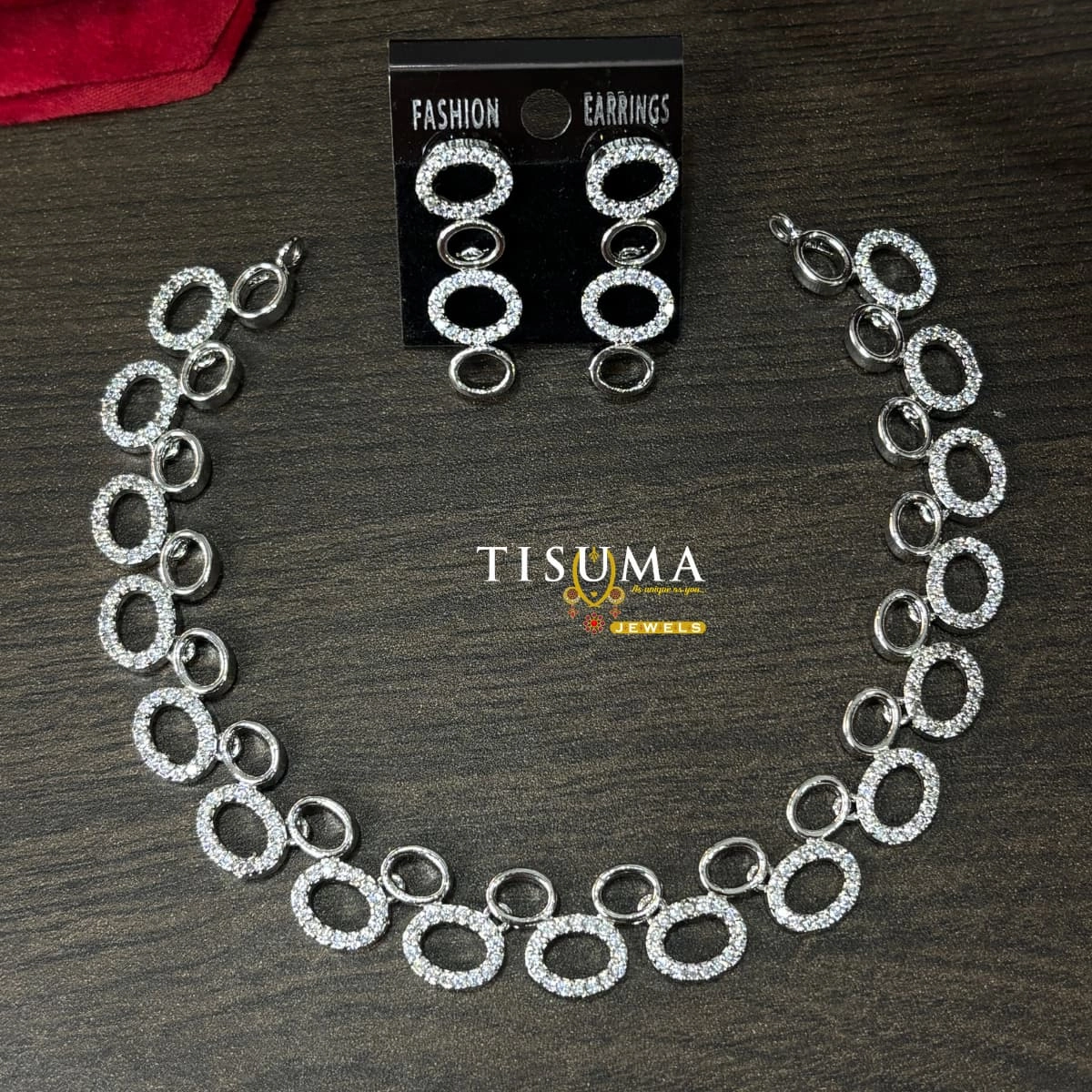 AD Circle Link Necklace Set
