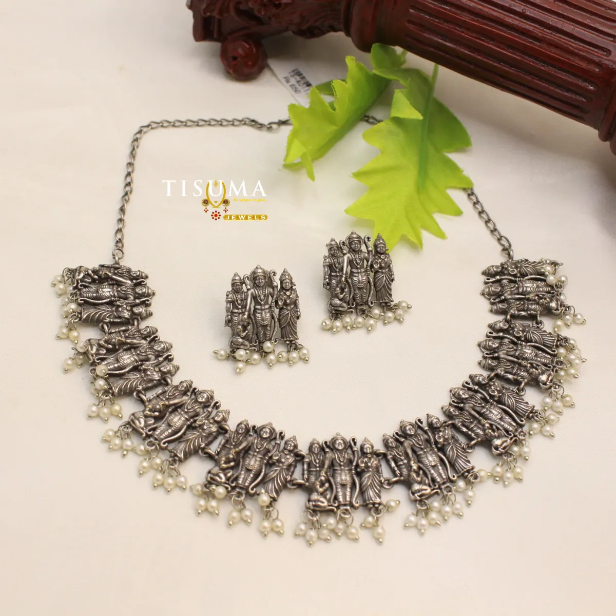 Ram Darbar Oxidized Necklace Set