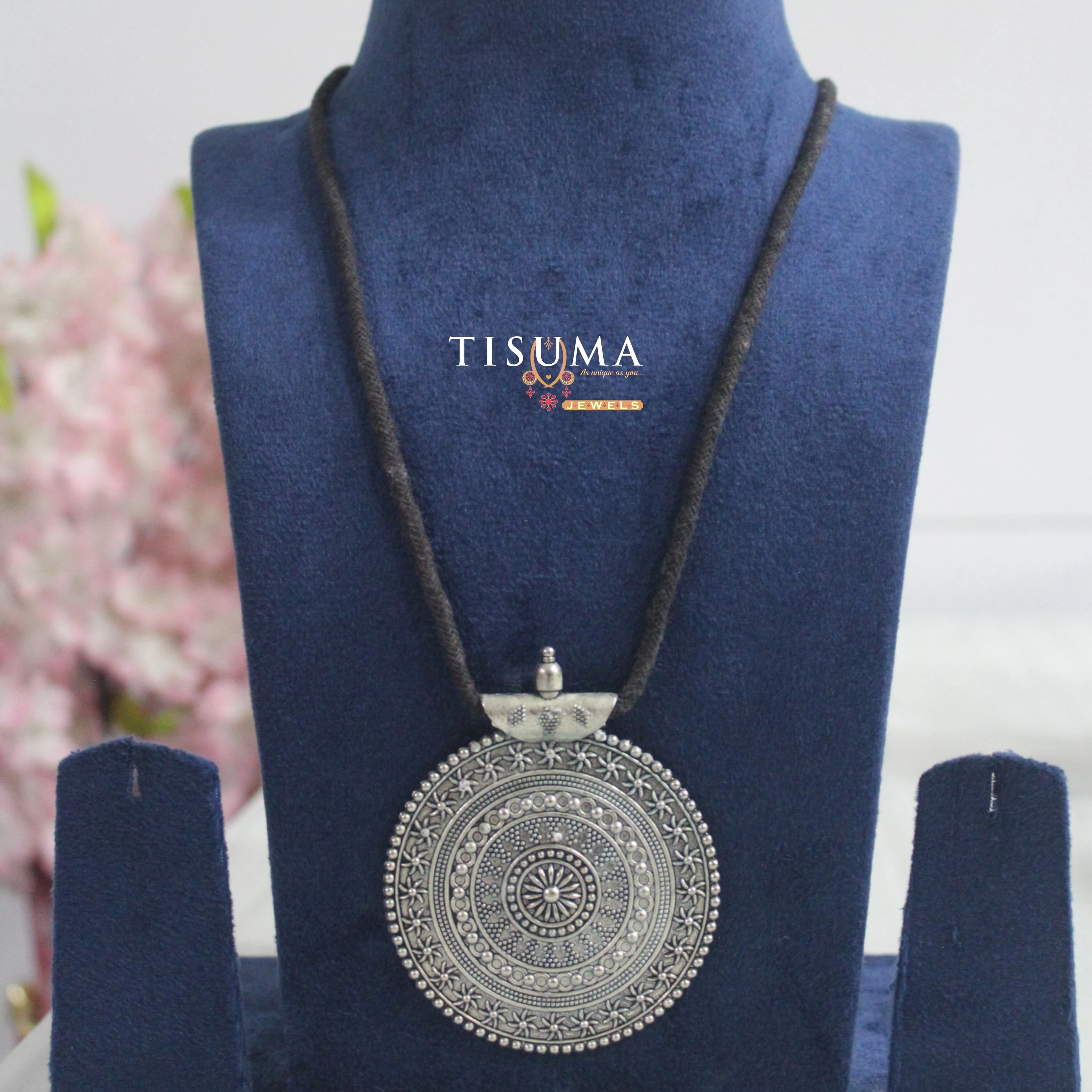 Oxidized Round Mandala Dollar Chain