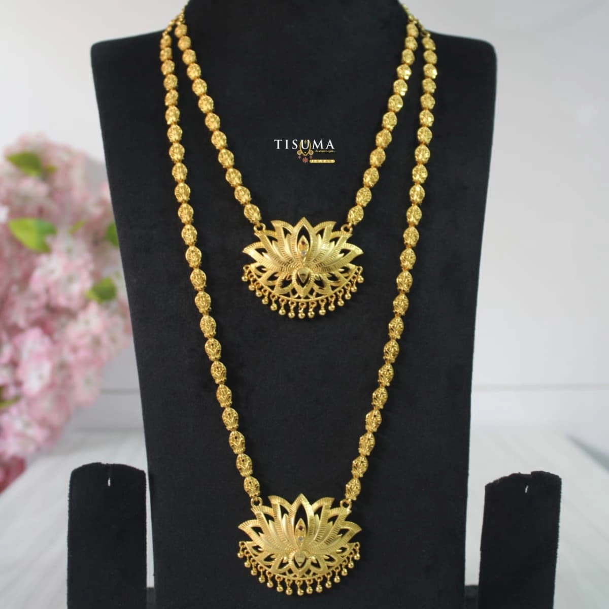 One Gram Forming  Lotus Necklace and Haram