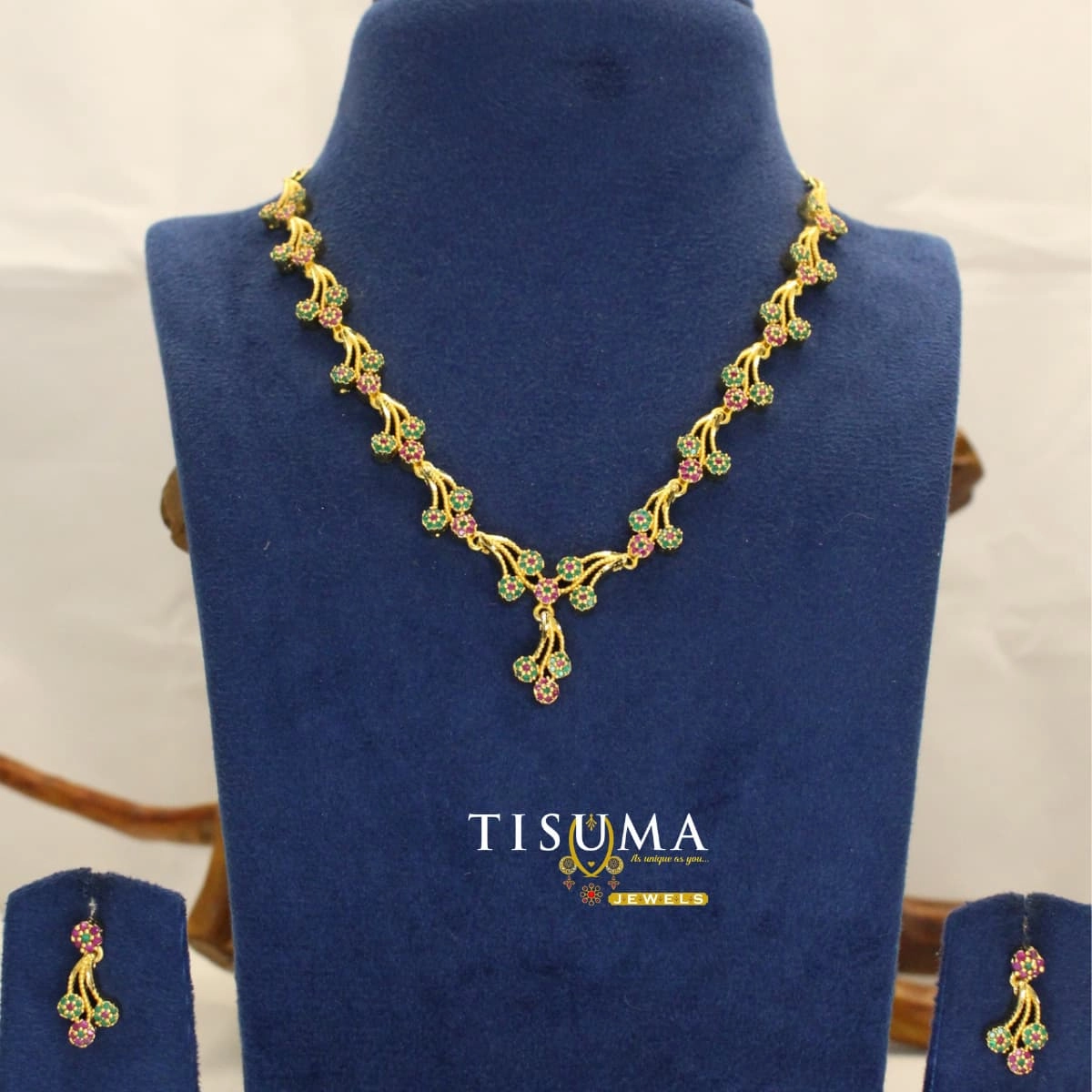 One Gram Floral Vine Necklace