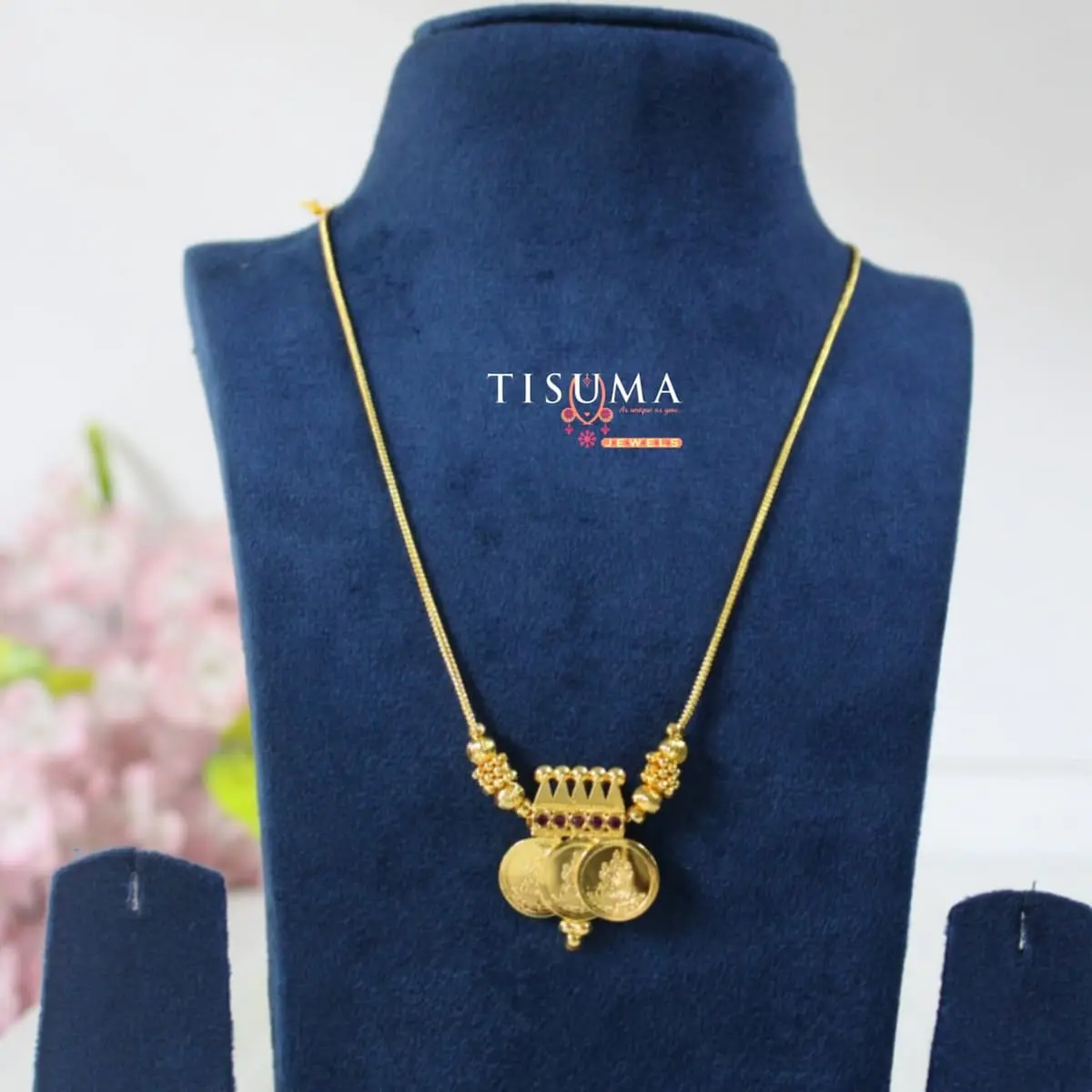 Impon Kasu Ruby Dollar Necklace