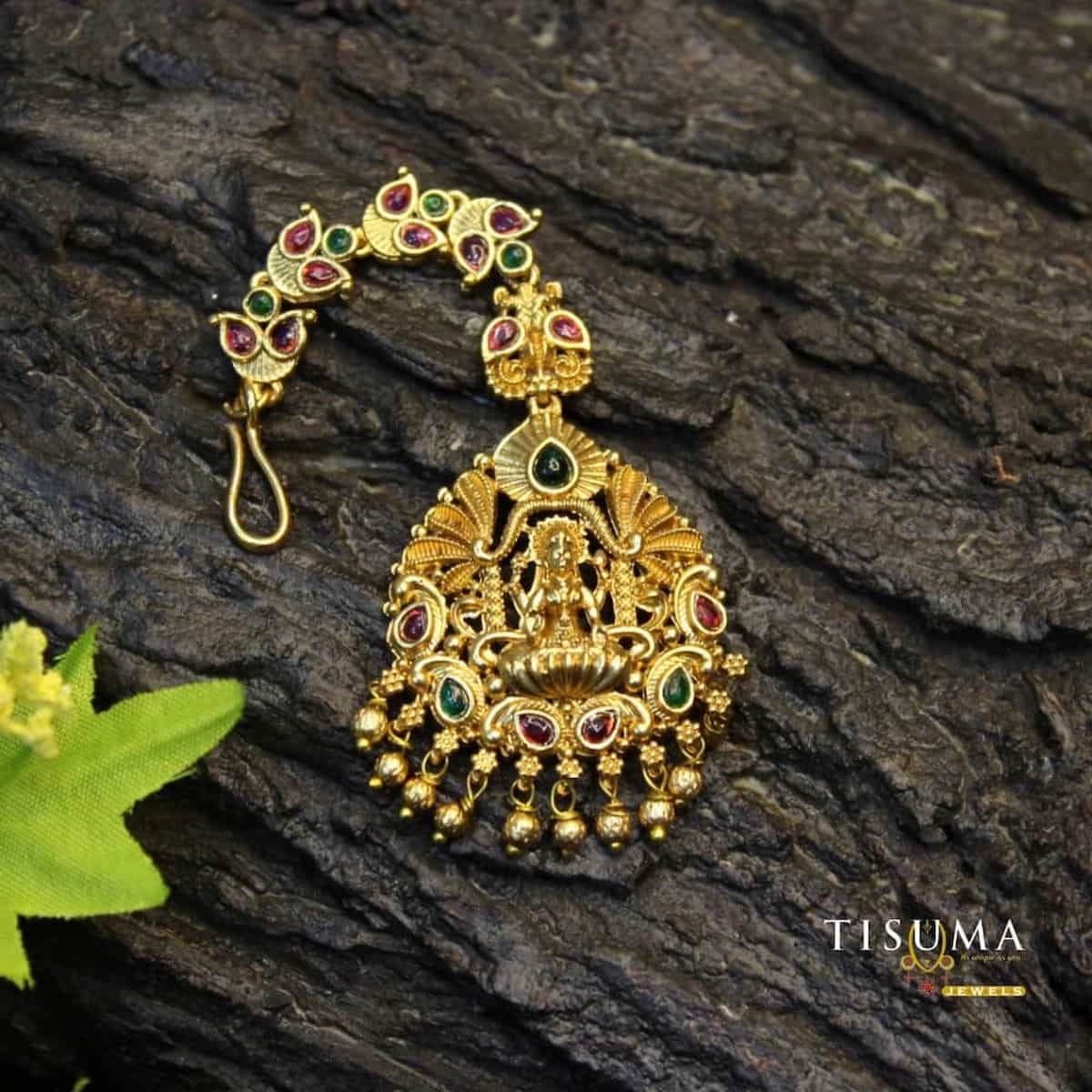 Lakshmi Ruby Green Temple Nethi Sutti