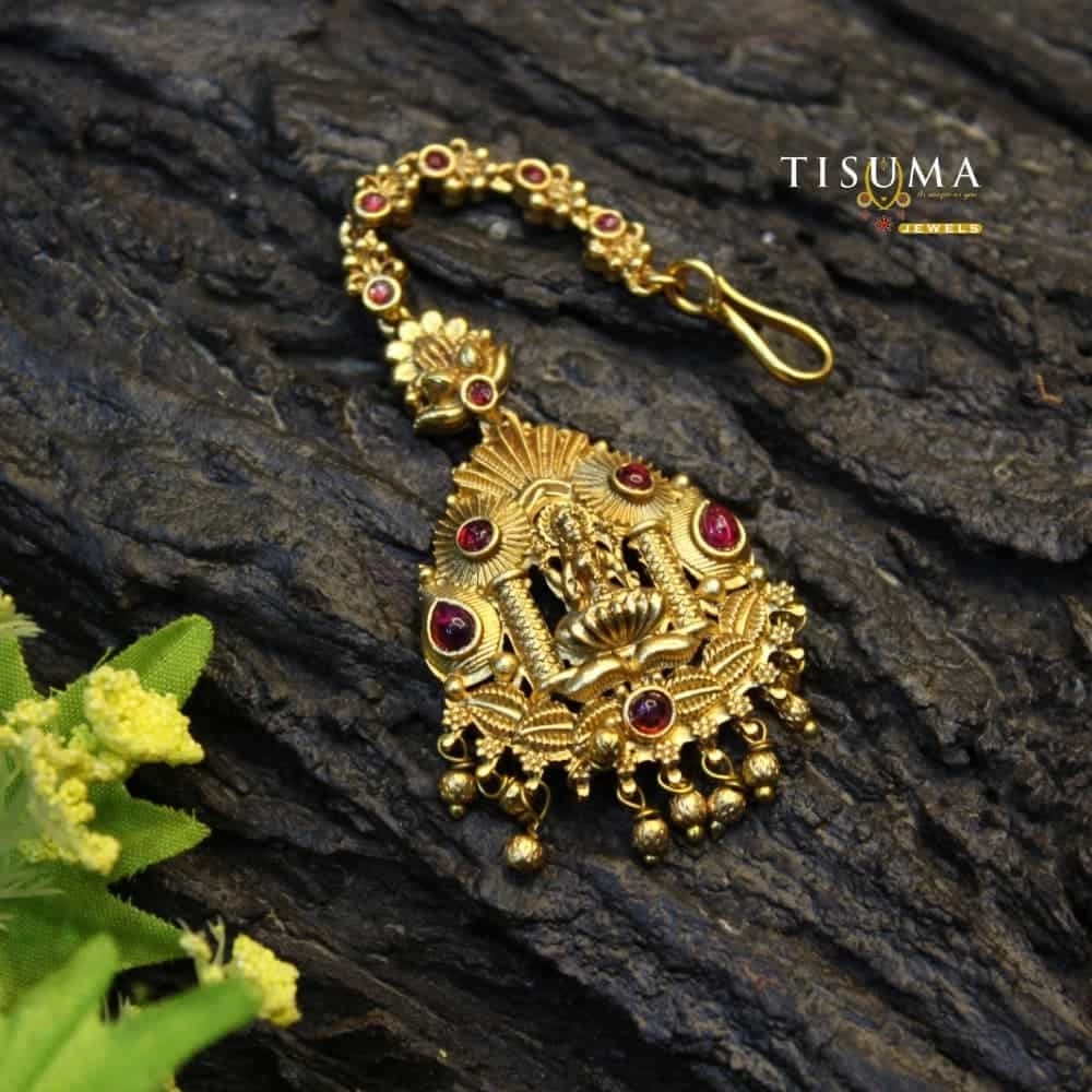 Lakshmi Ruby Stone Nethi Sutti
