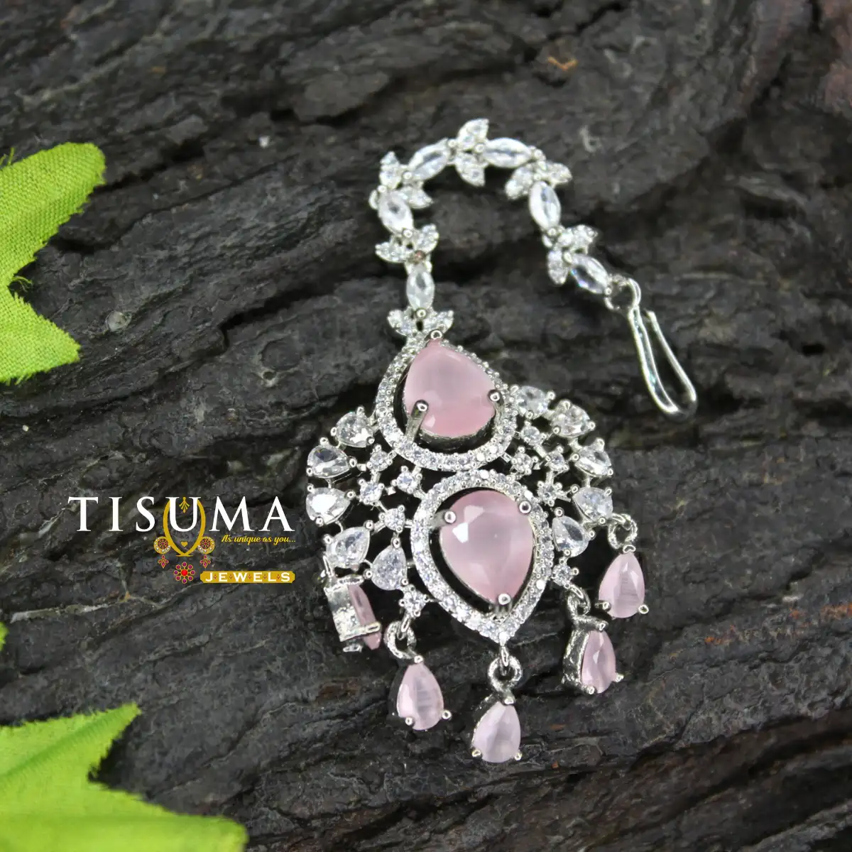 Pink Stone AD Designer Nethi Chutti