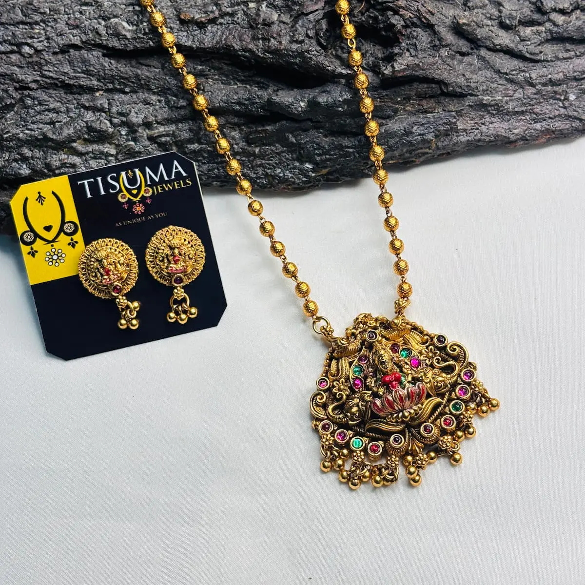 Antique Lakshmi Lotus Set