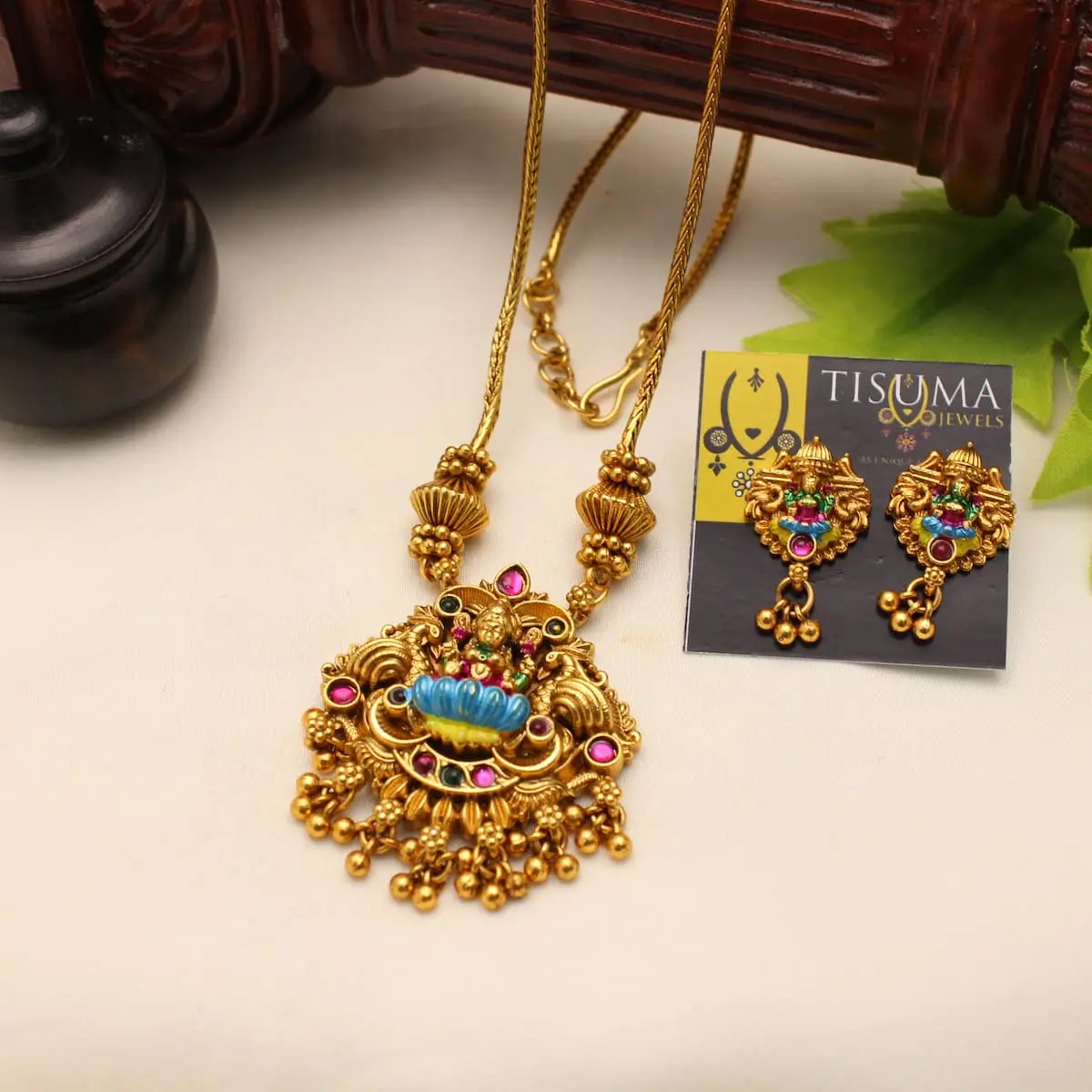 Chettinad Antique Blue Enamel Set