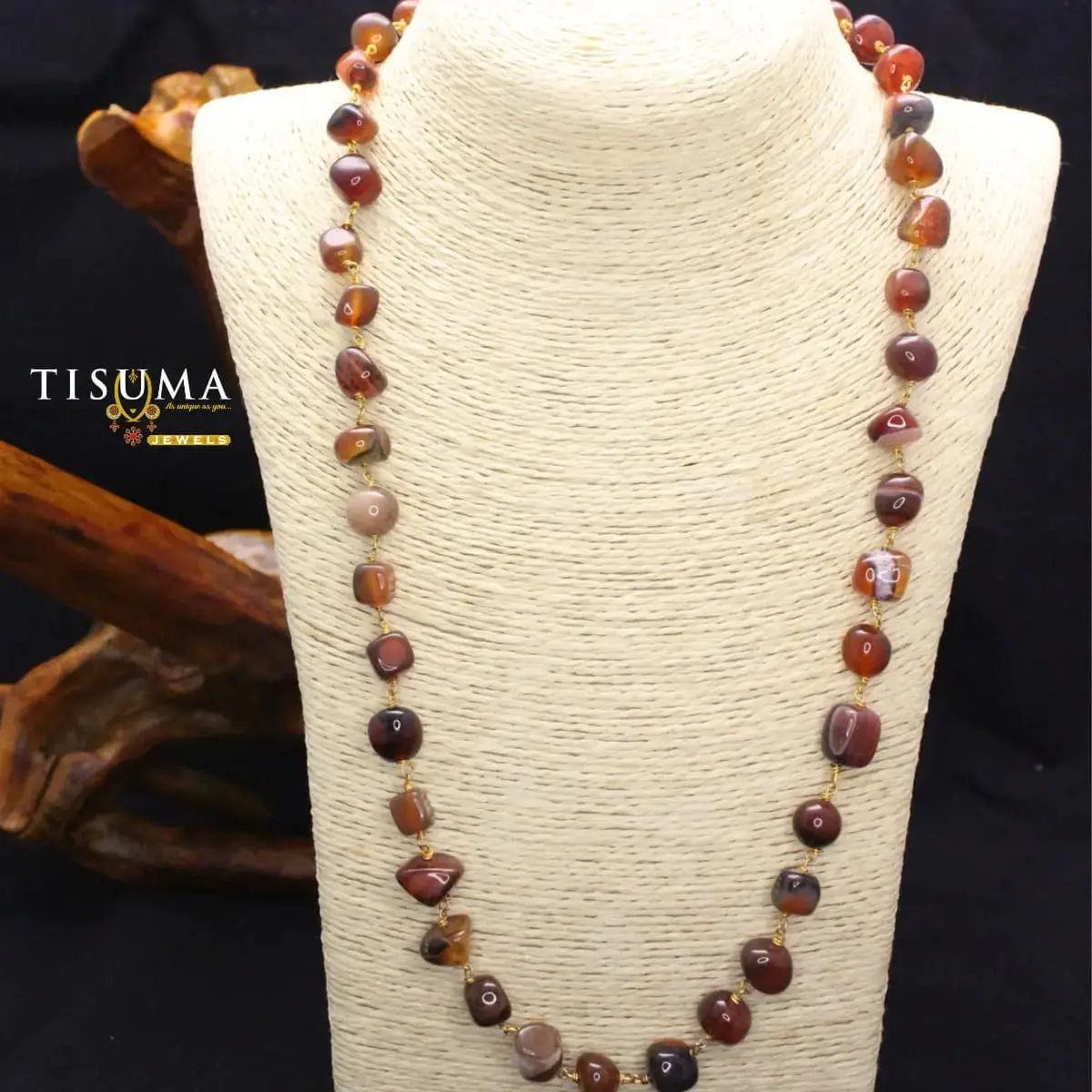 Agate beads-Maroon