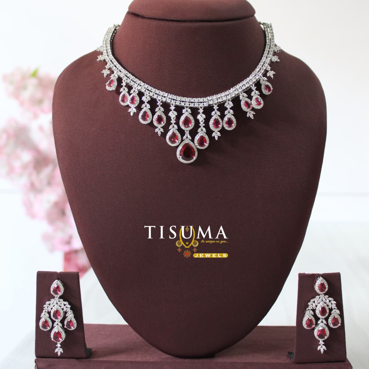 Ruby Silver Necklace